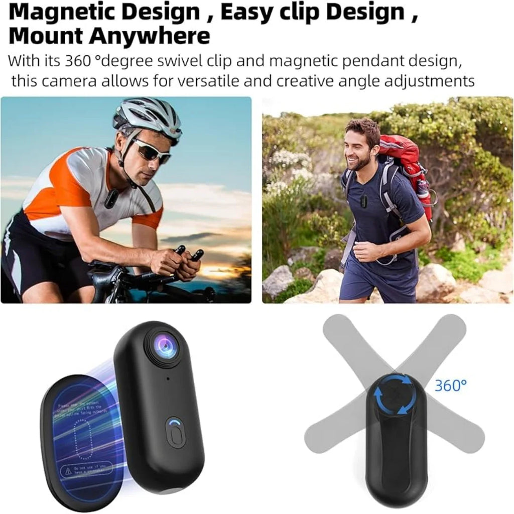 Mini 4K Magnetic POV Camera - Wearable Chest & Body Cam