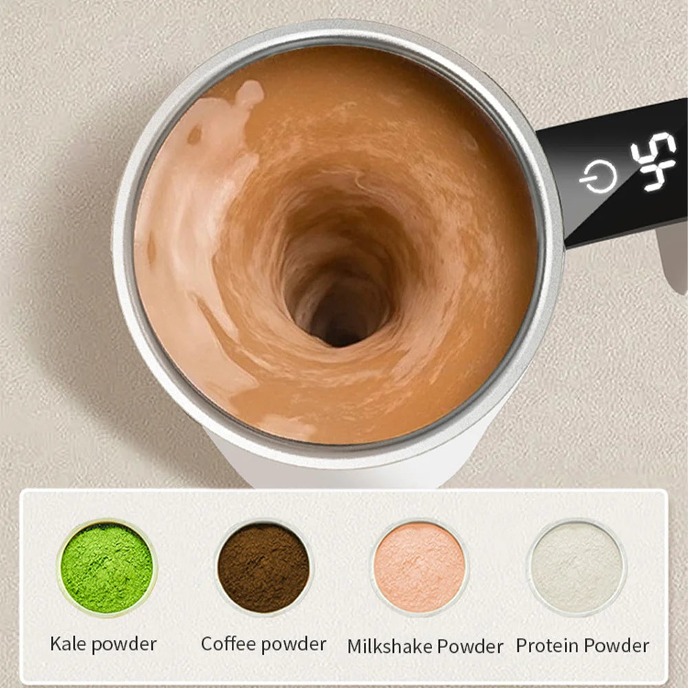 Self-Stirring Mug - Rechargeable Magnetic Mixing Coffee Cup