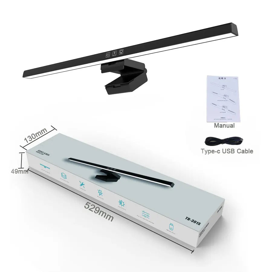 Monitor Light Bar - USB Screen Lamp with Stepless Dimming, No Screen Glare