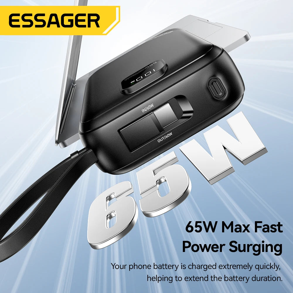 Essager 65W Power Bank - 20000mAh PD Laptop Fast Charge
