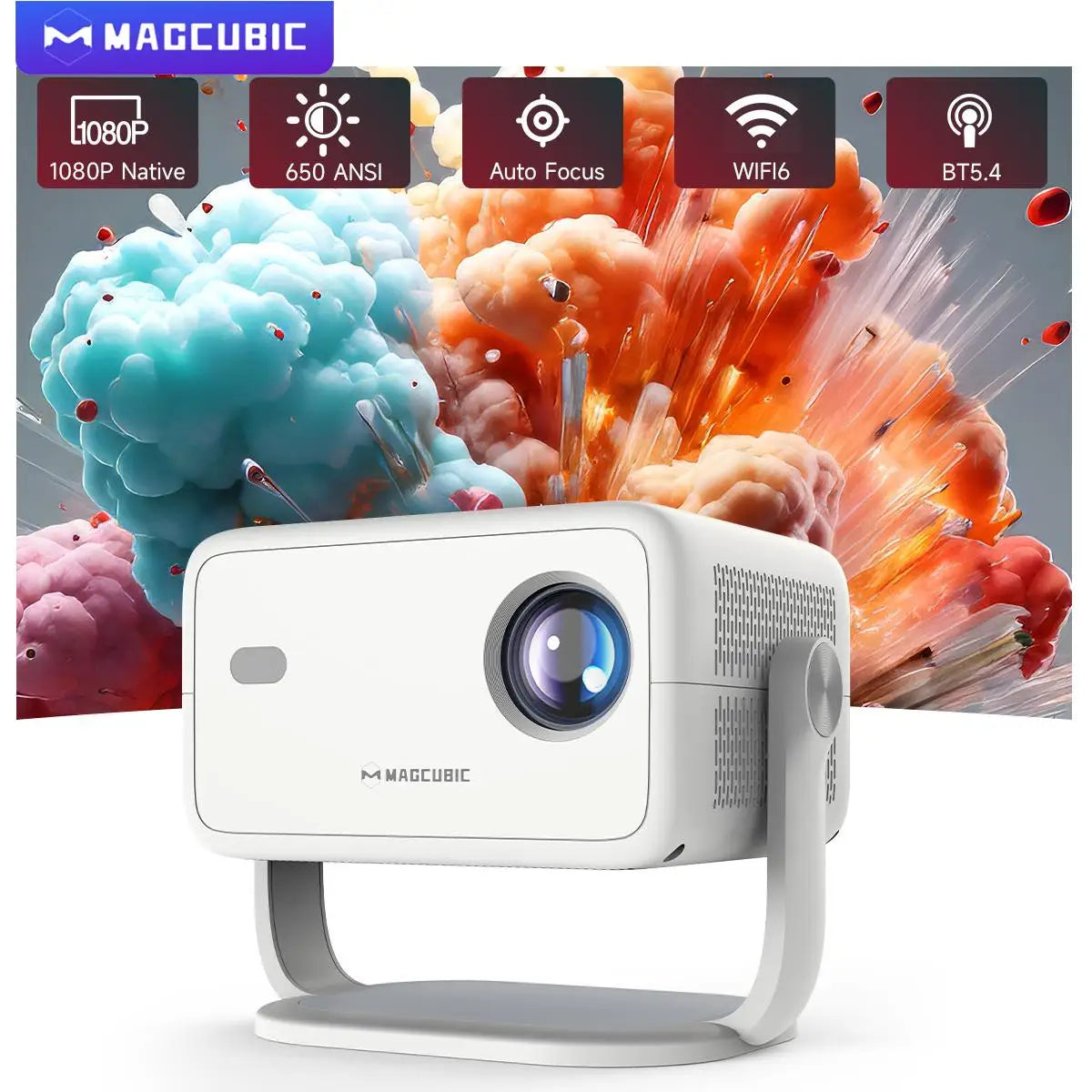 Magcubic L018 360° Smart Projector - Native 1080p, 650 ANSI, Android 14