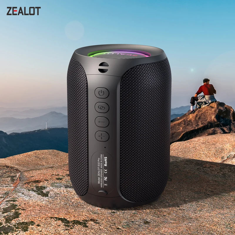 ZEALOT S32 Pro Bluetooth Speaker - LED Light Show & Outdoor Bass