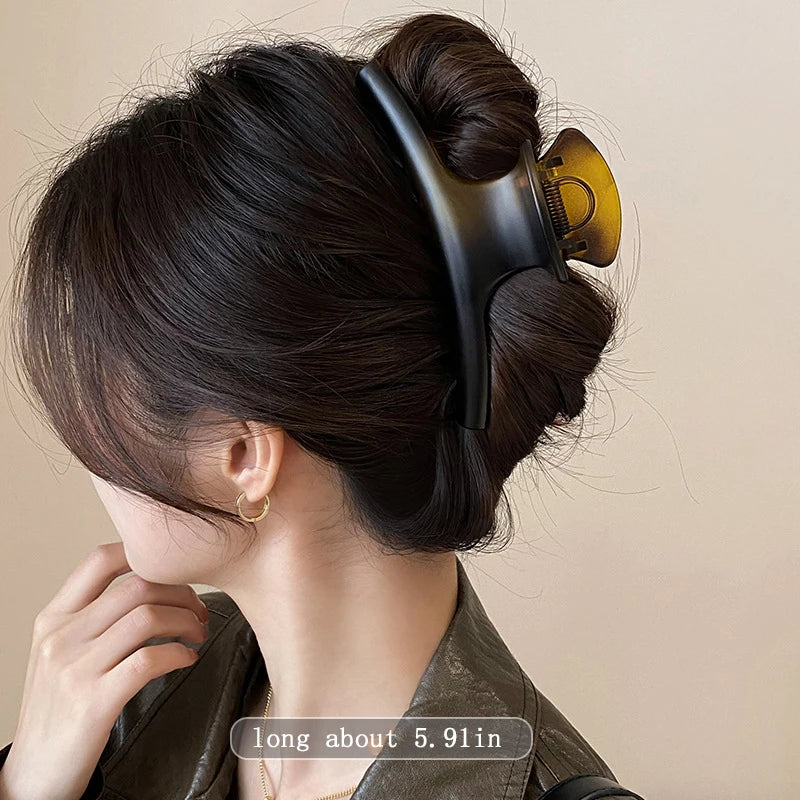 Large Matte Hair Claw Clip - 6 Inch Strong-Hold Clip for Thick Hair