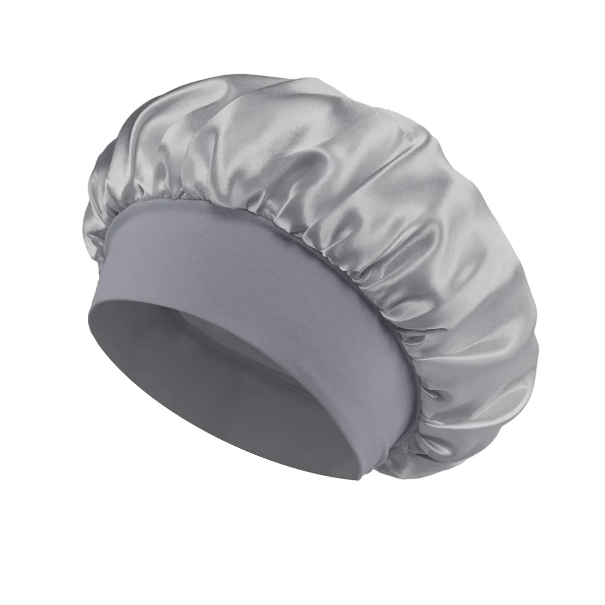 Satin Hair Bonnet - Wide-Band Sleep Cap for Curls & Braids