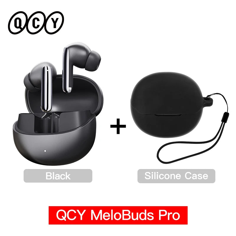 QCY MeloBuds Pro Earbuds - 46dB Hybrid ANC, Bluetooth 5.3