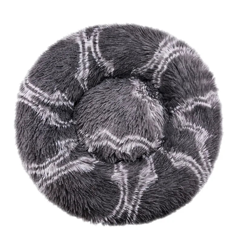 Plush Round Calming Pet Bed - 6 Sizes