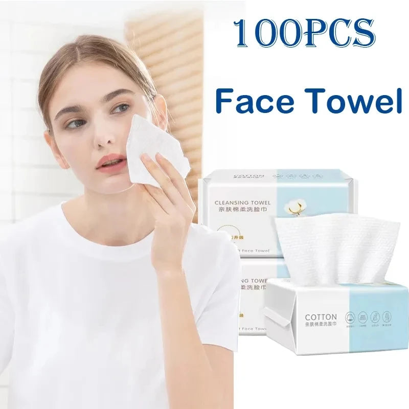 Cotton Facial Cleansing Towels - 100 Count