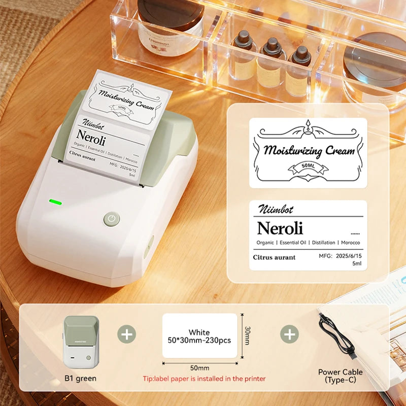 NIIMBOT B1 Label Printer - 2" Bluetooth Thermal with Tape