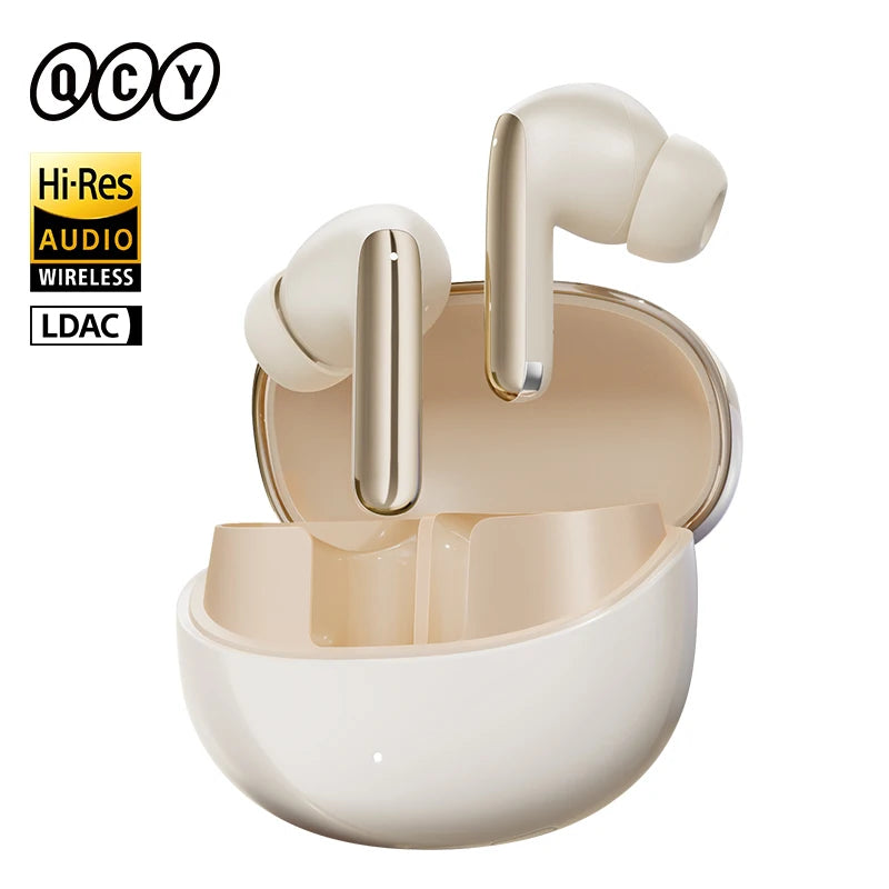 QCY MeloBuds Pro Earbuds - 46dB Hybrid ANC, Bluetooth 5.3