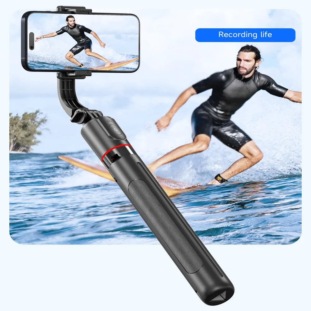 Phone Gimbal Stabilizer - 360 Auto Face-Tracking Selfie Stick Tripod with Fill Light