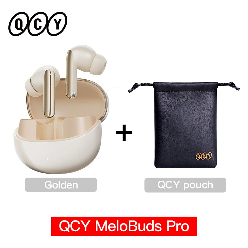 QCY MeloBuds Pro Earbuds - 46dB Hybrid ANC, Bluetooth 5.3