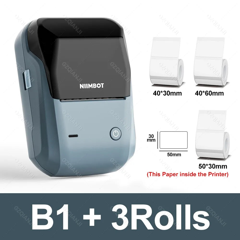 NIIMBOT B1 Mini Label Printer - Bluetooth Thermal, Ink-Free