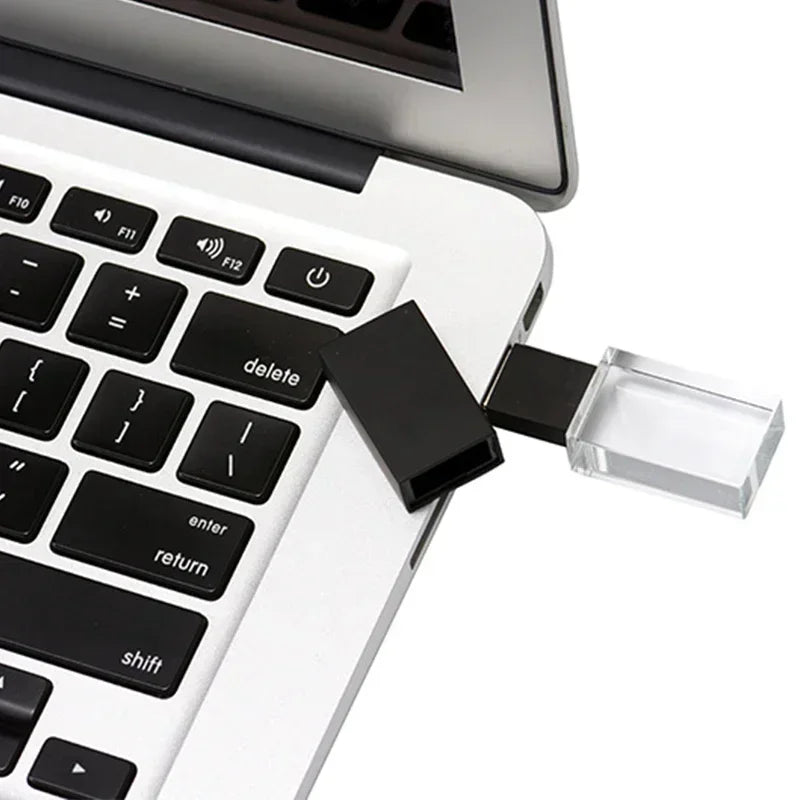 Crystal USB Flash Drive - 8GB to 128GB Gift Pen Drive