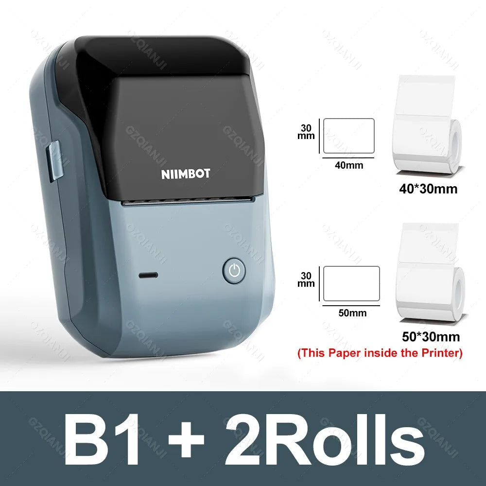 NIIMBOT B1 Mini Label Printer - Bluetooth Thermal, Ink-Free