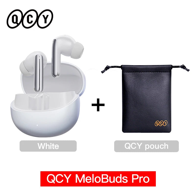 QCY MeloBuds Pro Earbuds - 46dB Hybrid ANC, Bluetooth 5.3