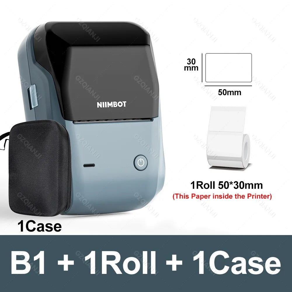 NIIMBOT B1 Mini Label Printer - Bluetooth Thermal, Ink-Free