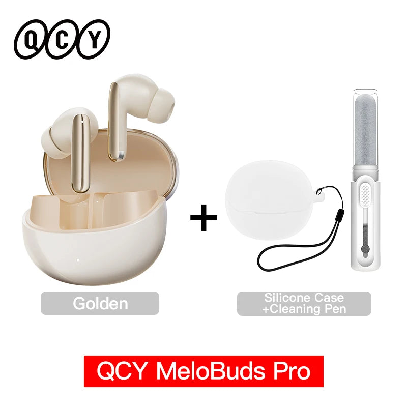 QCY MeloBuds Pro Earbuds - 46dB Hybrid ANC, Bluetooth 5.3