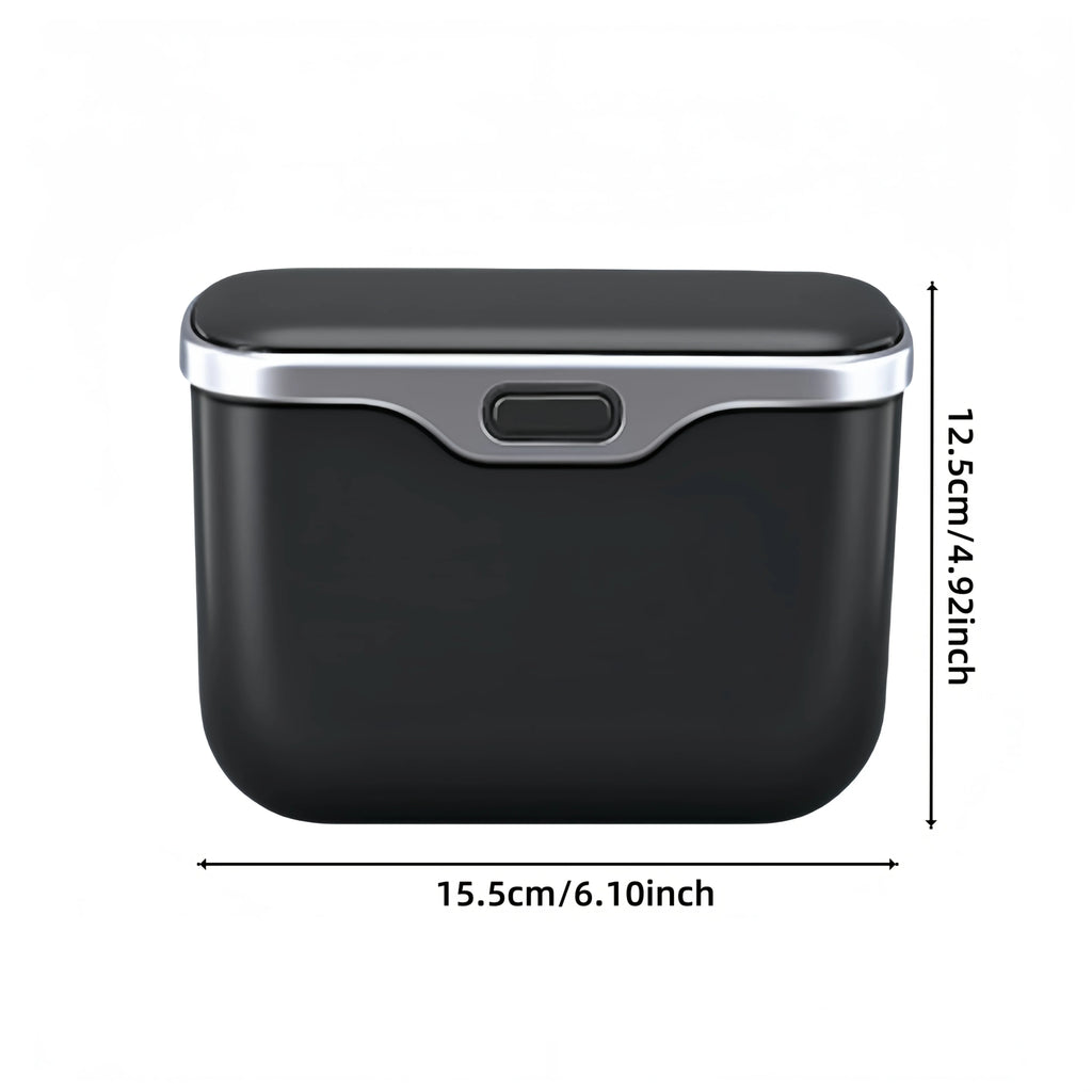 Multifunctional Car Trash Can with Lid - Hanging Car Organizer