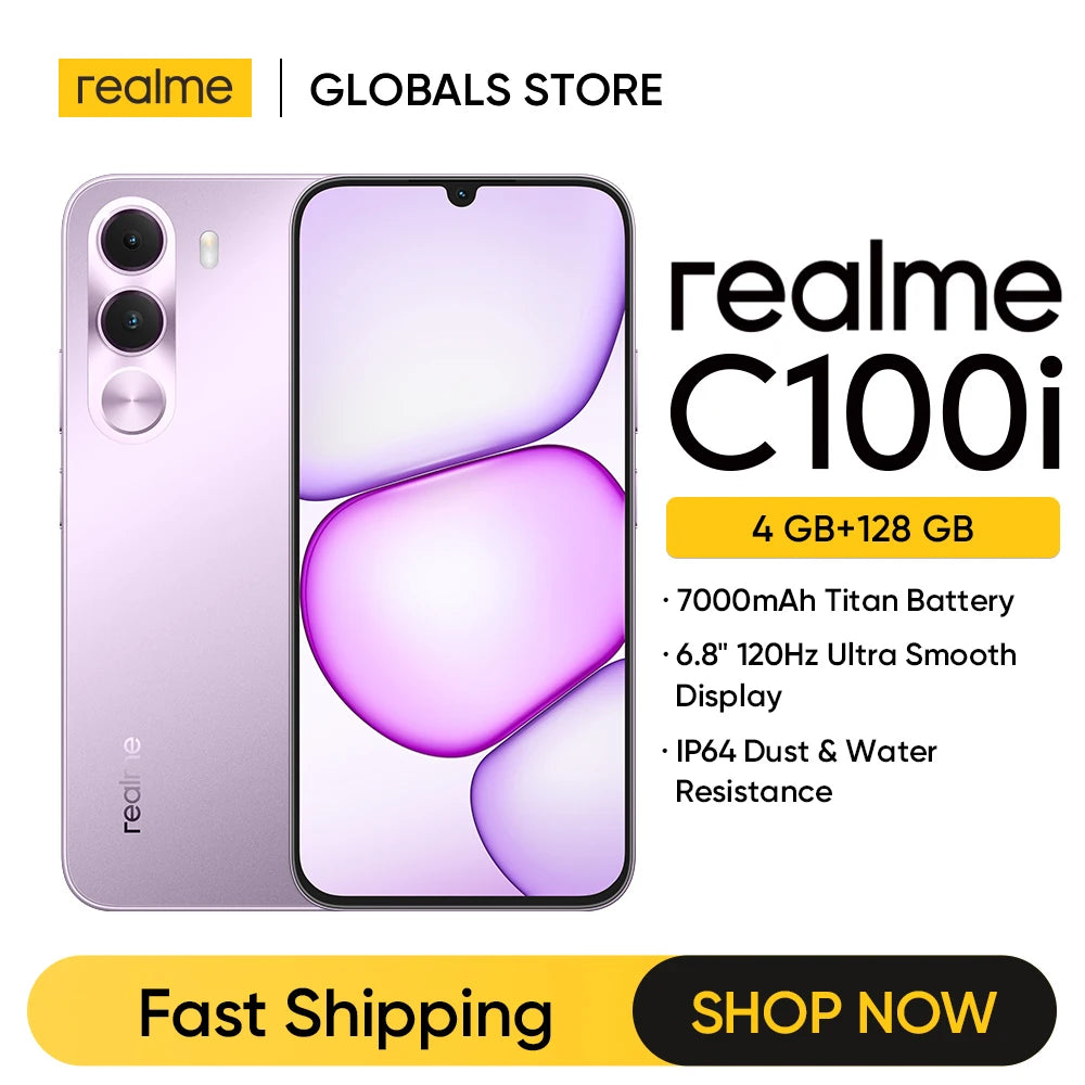 realme C100i Smartphone - 7000mAh Battery, 6.8" 120Hz