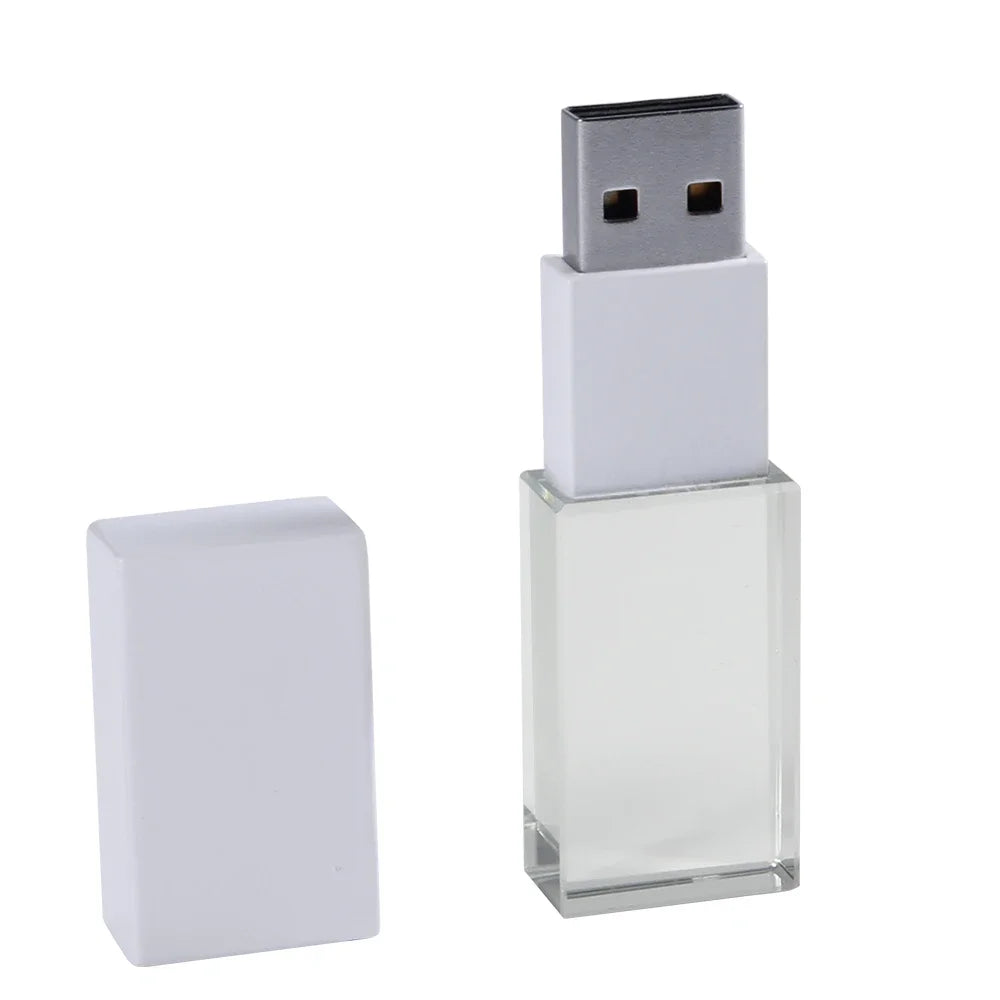 Crystal USB Flash Drive - 8GB to 128GB Gift Pen Drive