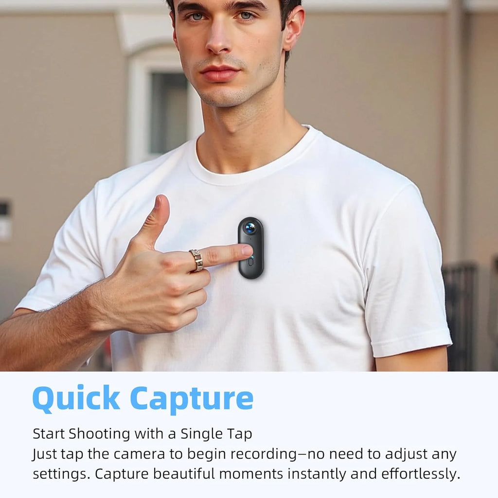 Mini 4K Magnetic POV Camera - Wearable Chest & Body Cam