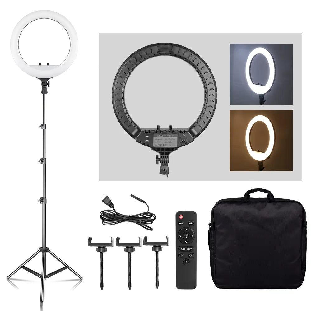18-Inch LED Ring Light with Tripod Stand - Selfie & Streaming Light
