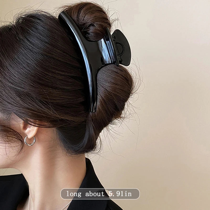 Large Matte Hair Claw Clip - 6 Inch Strong-Hold Clip for Thick Hair