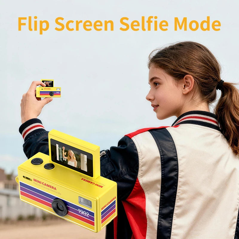 Mini Thumb Digital Camera - Retro Keychain Camcorder with Flip Screen
