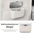 Multifunctional Car Trash Can with Lid - Hanging Car Organizer