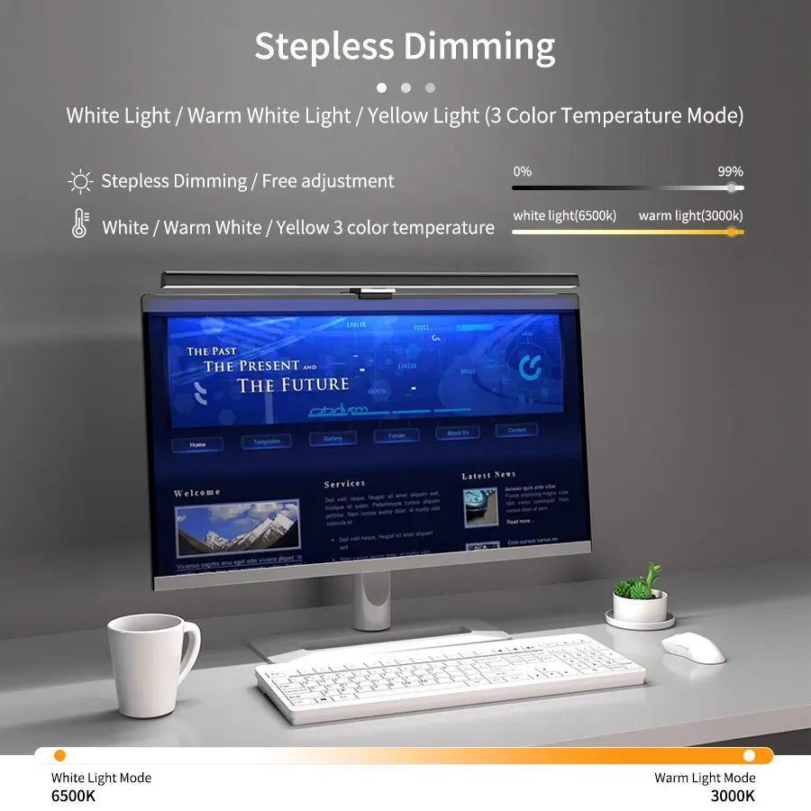 Monitor Light Bar - USB Screen Lamp with Stepless Dimming, No Screen Glare