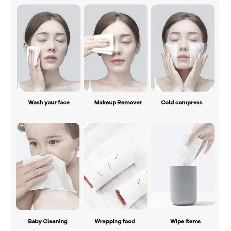 Cotton Facial Cleansing Towels - 100 Count