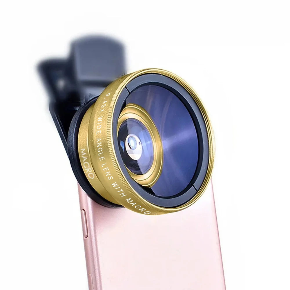 2-in-1 Phone Camera Lens Kit - Wide Angle & Macro Clip-On Lens