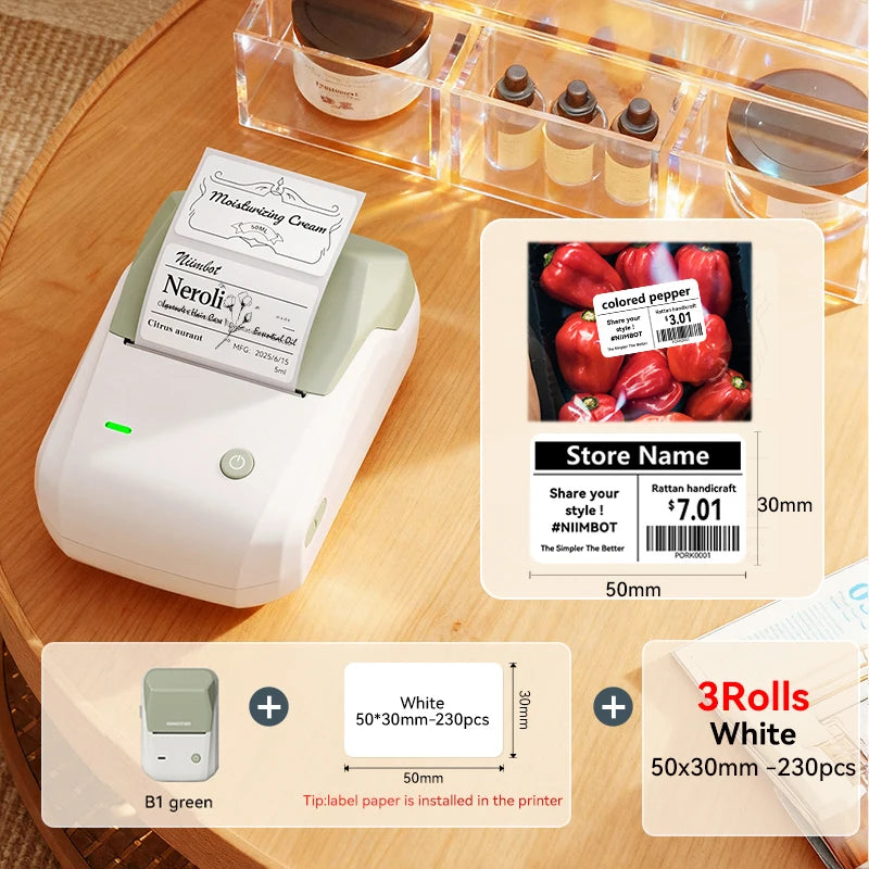 NIIMBOT B1 Label Printer - 2" Bluetooth Thermal with Tape