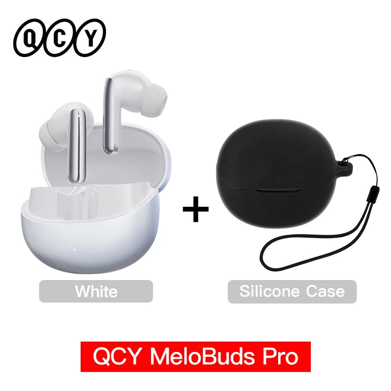QCY MeloBuds Pro Earbuds - 46dB Hybrid ANC, Bluetooth 5.3
