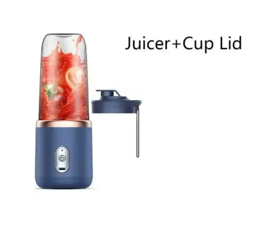 Portable Blender Bottle - 6-Blade Rechargeable Juicer Cup