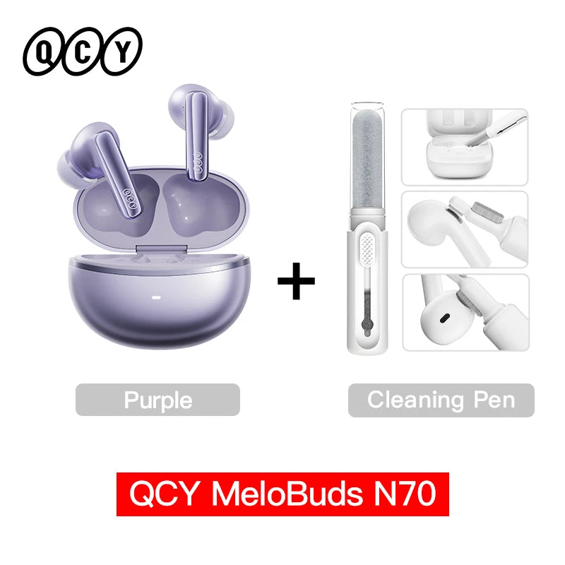 QCY MeloBuds N70 Earbuds - Adaptive ANC, LDAC Hi-Res Audio