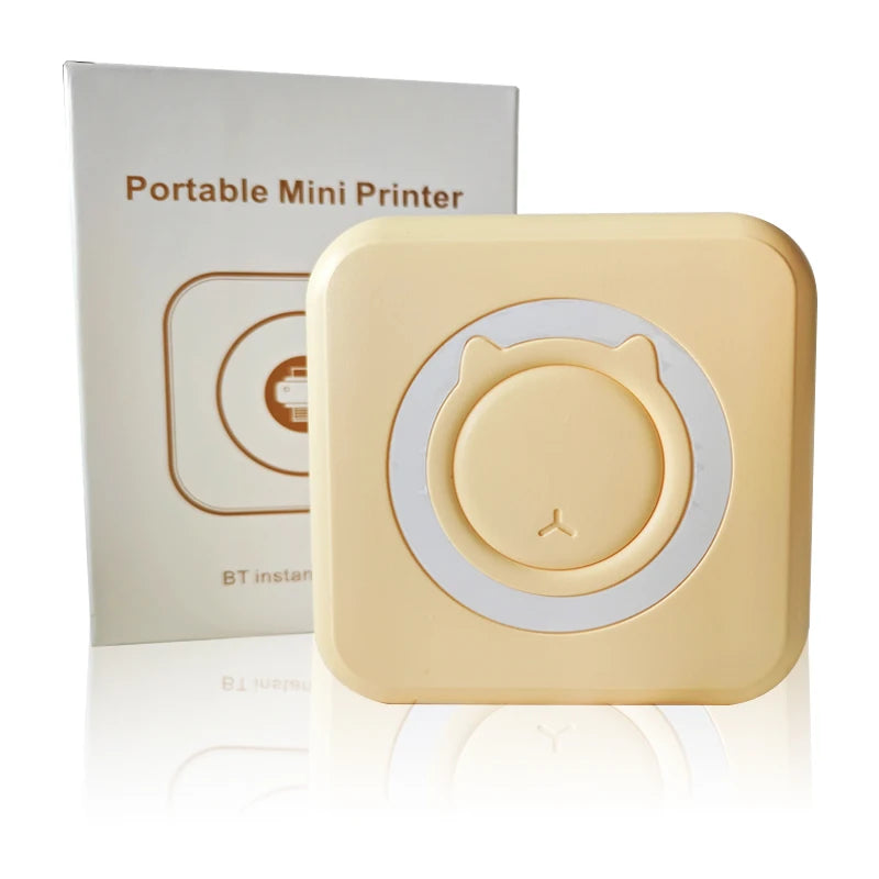 Pocket Thermal Photo Printer - 203dpi Bluetooth Label & Memo