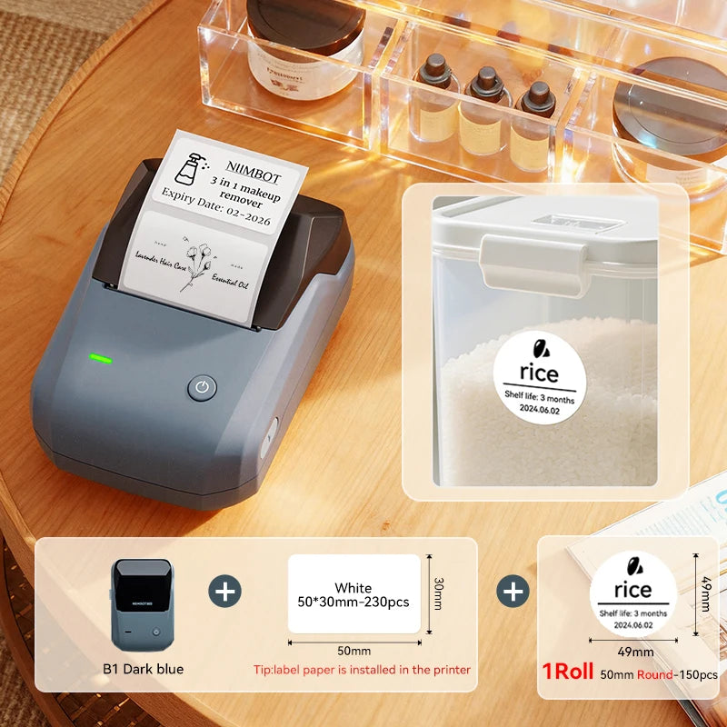 NIIMBOT B1 Label Printer - 2" Bluetooth Thermal with Tape