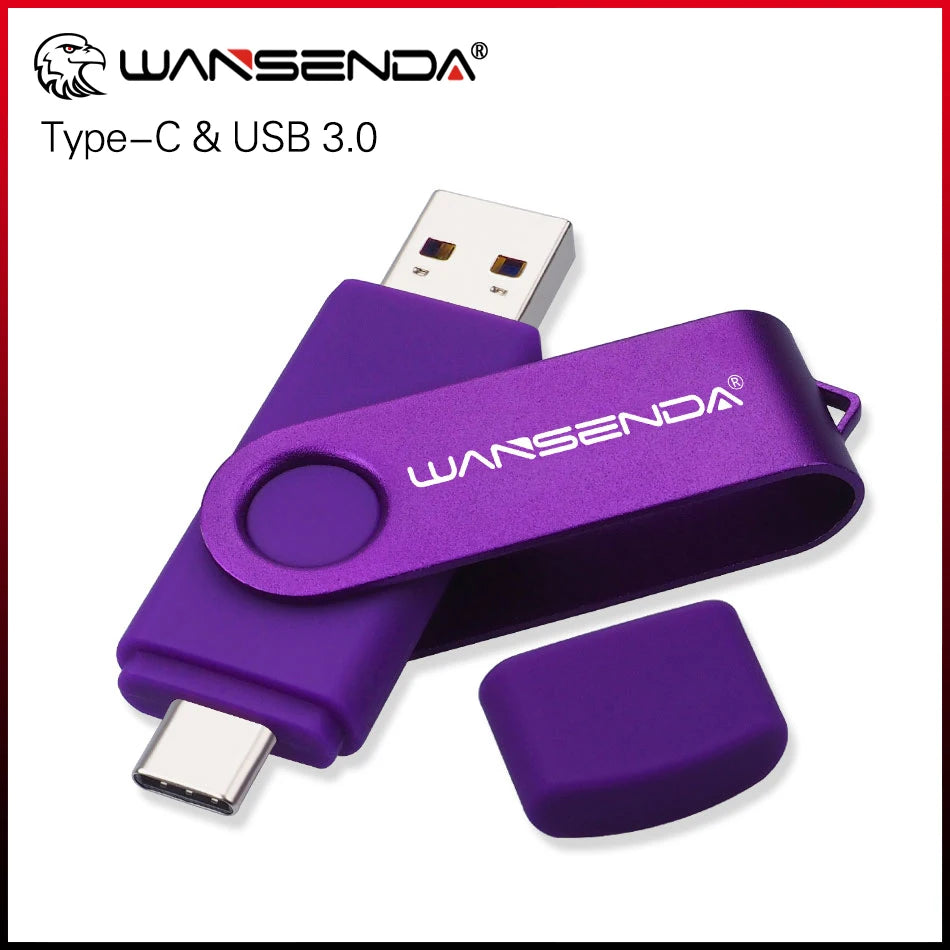 WANSENDA USB 3.0 Type-C OTG Drive - 16GB to 512GB