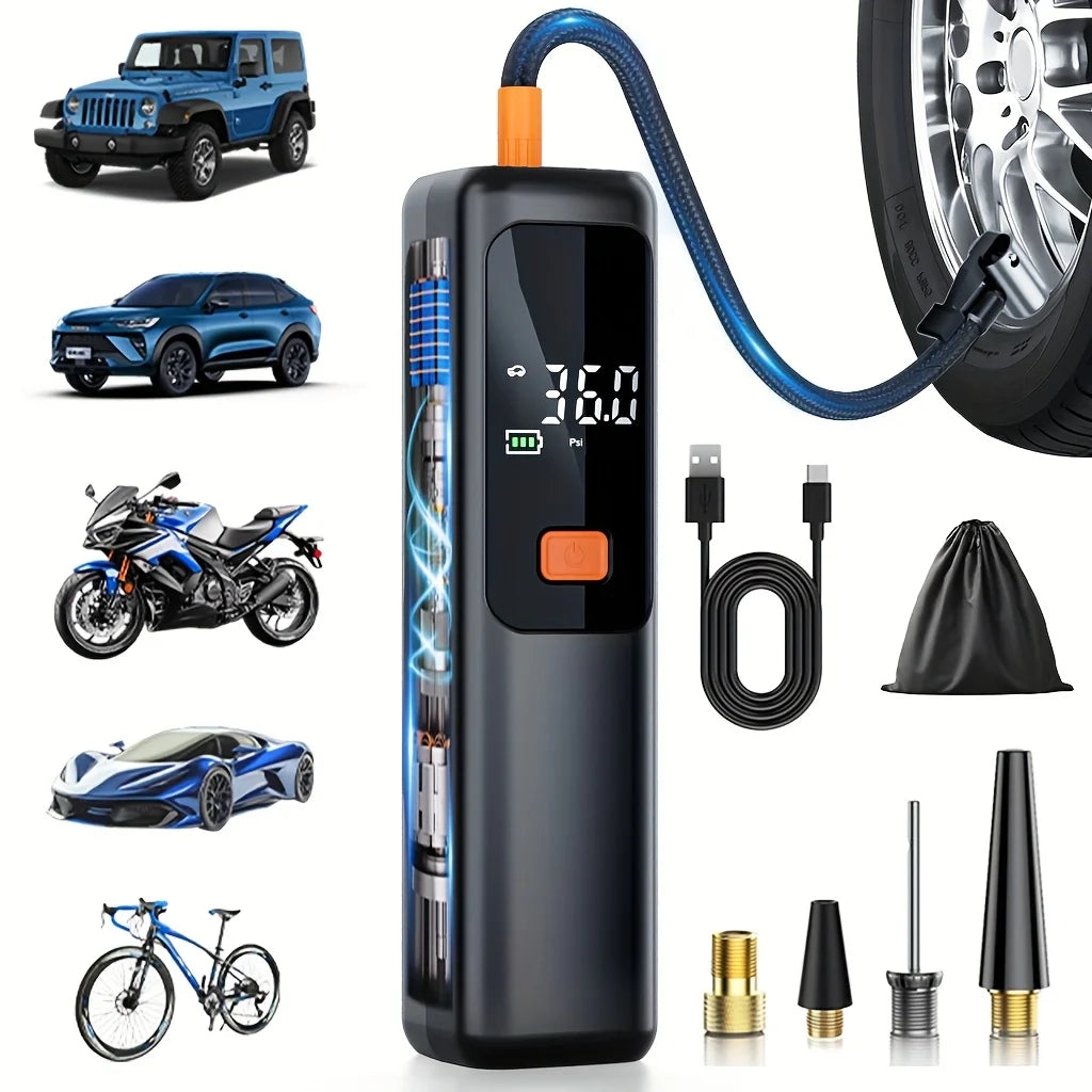 Portable Tire Inflator - 150 PSI Digital Air Compressor