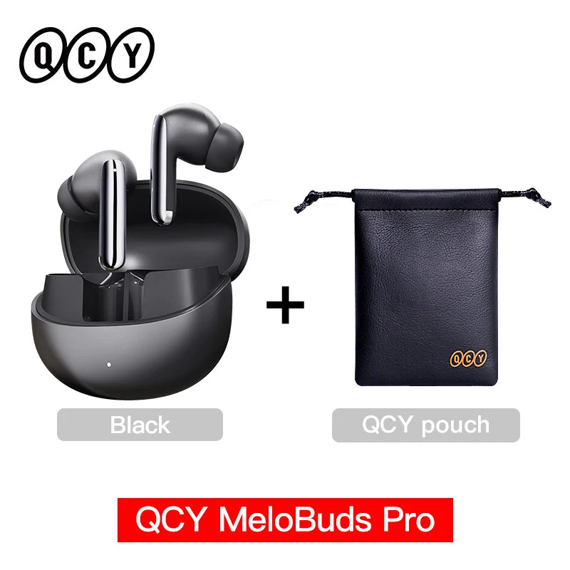 QCY MeloBuds Pro Earbuds - 46dB Hybrid ANC, Bluetooth 5.3
