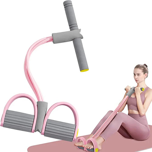 4-Tube Pedal Resistance Band - Yoga & Pilates Pull Rope Trainer