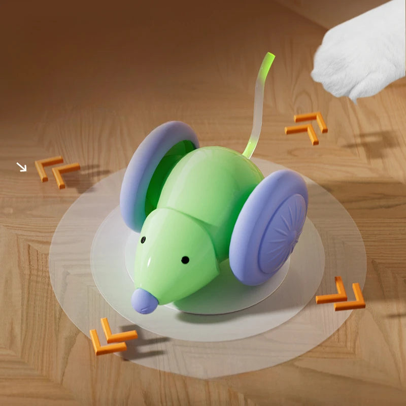 Interactive Cat Toy - Automatic Moving Mouse Car