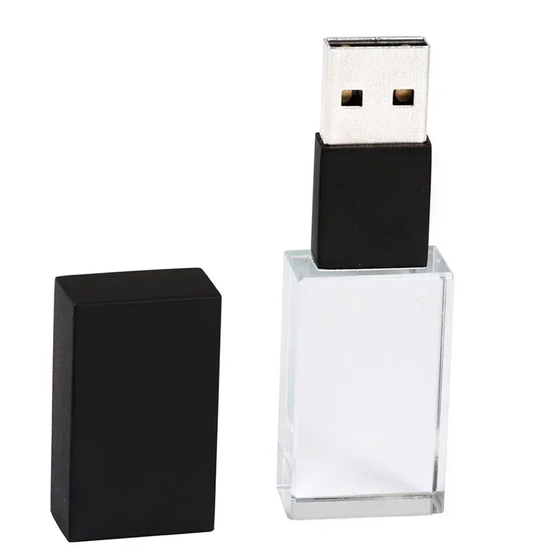 Crystal USB Flash Drive - 8GB to 128GB Gift Pen Drive