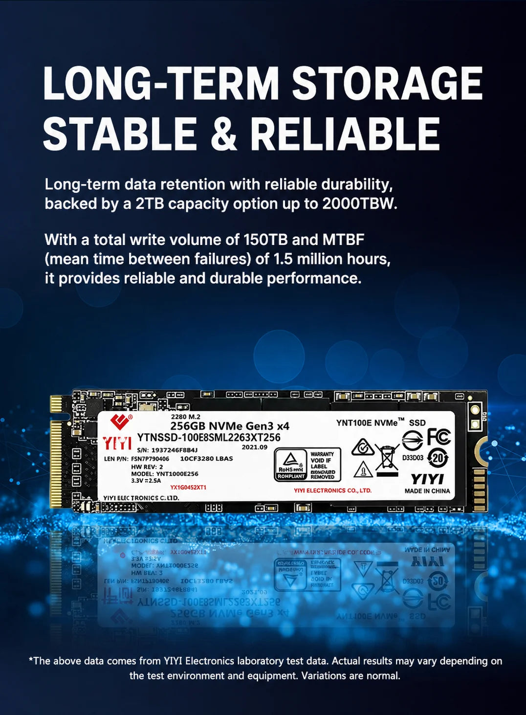 YIXIN M.2 NVMe SSD - 256GB to 2TB PCIe 3.0 Internal Drive