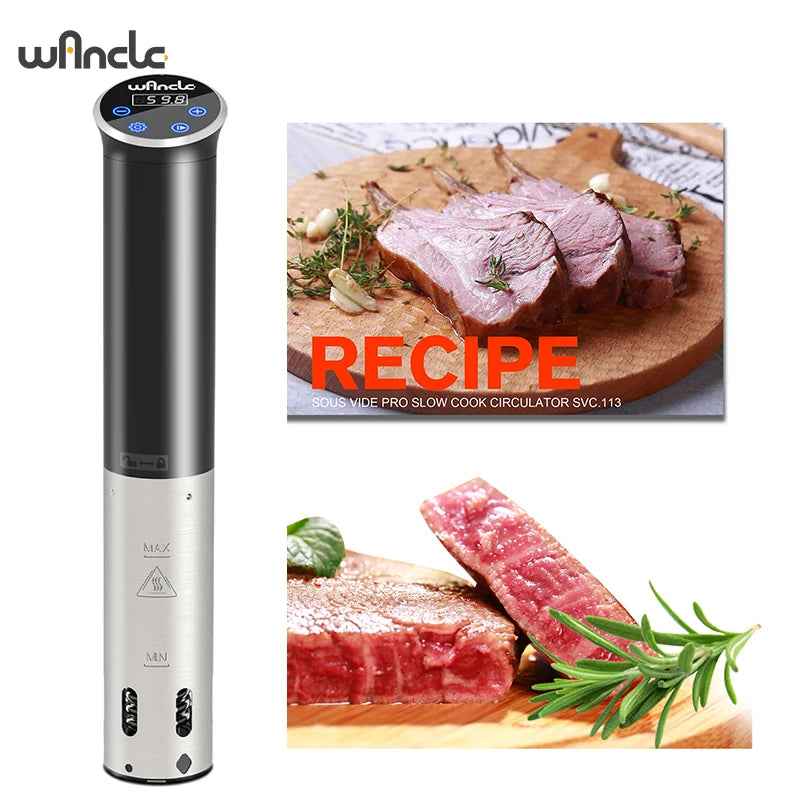Sous Vide Precision Cooker - 1100W IPX7 with LCD Touch Display
