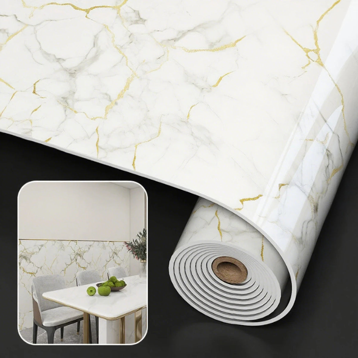 Peel & Stick Marble Wall Tiles - Waterproof Self-Adhesive Foam Wallpaper