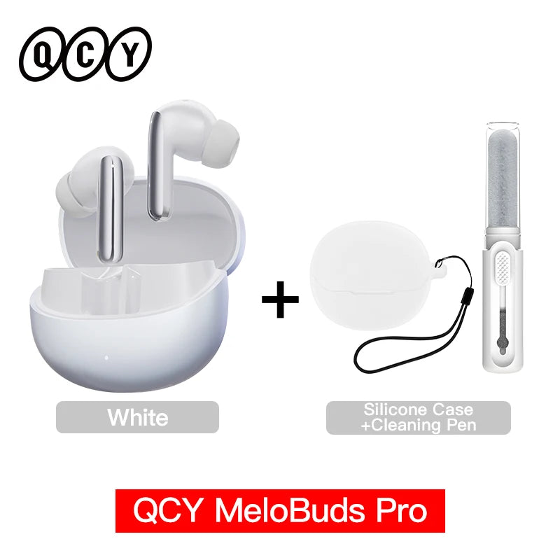 QCY MeloBuds Pro Earbuds - 46dB Hybrid ANC, Bluetooth 5.3