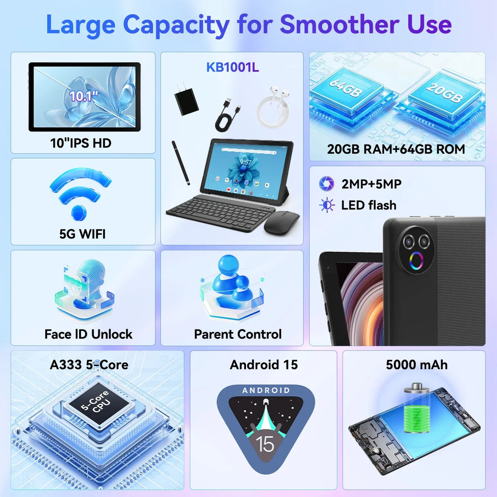 URAO 10" Android 15 Tablet - detail view