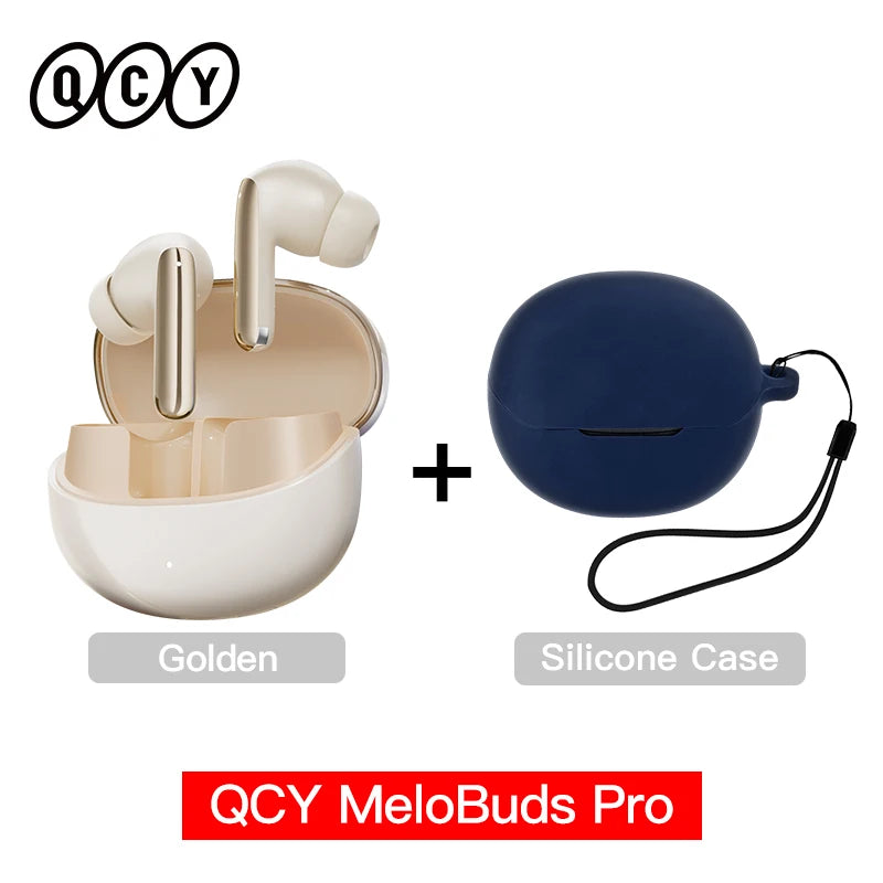 QCY MeloBuds Pro Earbuds - 46dB Hybrid ANC, Bluetooth 5.3